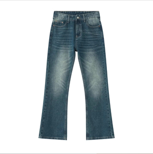 Jeans de Mezclilla para Hombre - Versión Coreana, Lavado Claro, Pierna Recta, Casual, Cintura Media, Transpirables, Varios Colores, que Estilizan la Pierna - Product Image 1
