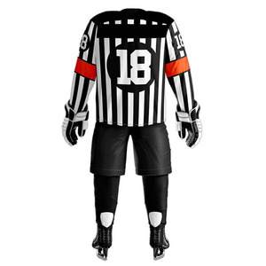 Ice Hockey Jersey Solid Black <b>White</b> Sublimated Full Sleeve Moisture Wicking Adult Unisex Regular Fit 100% Polyester Customizable - Product Image 6