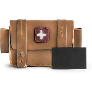 Wholesale waterproof leather medical pouch for emergency medicine storage <b>camping</b> travel hiking and outdoor first aid for sale - Product Image 2