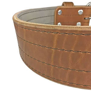 Ceinture de musculation en cuir à simple boucle, design personnalisé, ceinture de powerlifting en cuir bicolore à simple boucle - Product Image 6