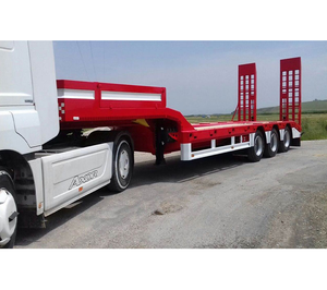 Camión de plataforma baja de carga pesada con grúa de descarga semiautomática para transporte al por mayor - Product Image 1