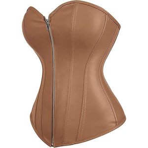 Women's Plus Size Customizable Leather Bust Corset Top <b>Tummy</b> <b>Control</b> Eco-Friendly Breathable Features Padded Buttocks Design for - Product Image 2