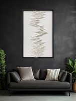 Vente en Gros Moderne Simple 3D Blanc Objet Abstrait Art Fait Main Papier Salon Couloir Mur Arts