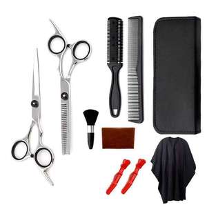 Ciseaux professionnels de salon en acier inoxydable et céramique pour droitiers, ciseaux de coiffure pour la coupe et l'éclaircissement des cheveux - Product Image 2