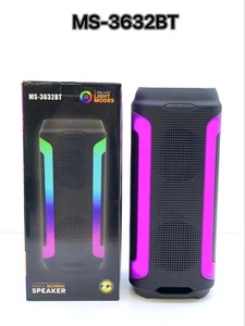 MS-3630BT Portable Boombox <b>Speaker</b> RGB LED <b>Wireless</b> Multimedia Audio System USB FM Karaoke for Home Party - Product Image 6