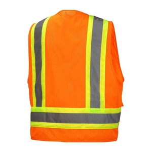 Vente en gros de gilets de sécurité réfléchissants de haute qualité pour la circulation routière, jaune orange, logo personnalisé, gilets de sécurité, tenue de travail - Product Image 6
