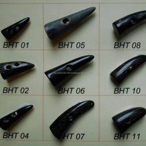 Horn <b>Toggle</b> Button Black Buffalo Horn <b>Toggle</b> Sewing Buttons 2-Hole Craft from India - Product Image 3