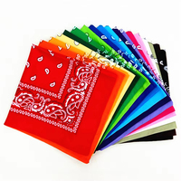 Bandana en coton 100% personnalisé avec logo imprimé, 55x55cm, carré, respirant, réutilisable, accessoire de mode streetwear, couvre-chef, couvre-cou.