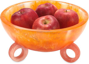 ชามเรซิ่นทันสมัยพร้อมฐานดีไซน์สวยงาม เป็นมิตรกับสิ่งแวดล้อม เหมาะสำหรับงานปาร์ตี้ ผลิตจากอีพ็อกซี่เรซิ่นขัดเงา สำหรับใส่ผลไม้หวาน - Product Image 2