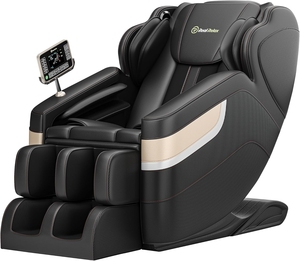 Fauteuil de massage zéro gravité avec cabine intégrale et capot de sommeil, fauteuils inclinables de massage Shiatsu avec chaleur et scanner corporel - Product Image 1