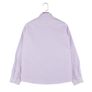 เสื้อเชิ้ตแขนยาวลายทางสำหรับผู้ชาย ปกคอปก ผ้าฝ้ายป๊อปลิน 100% สไตล์สมาร์ทแคชชวล แขนยาวเต็มตัว เหมาะสำหรับใส่ในฤดูใบไม้ผลิ - Product Image 5
