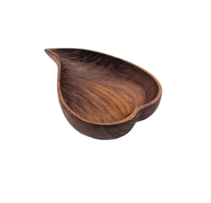 Bol en bois fait main, écologique, pour servir gâteaux et pâtisseries lors de fêtes d'anniversaire, produit de qualité supérieure en bois naturel, en promotion. - Product Image 3
