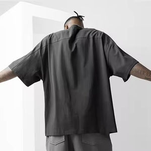 เสื้อยืดคุณภาพสูง ไซส์พลัส แบบเรียบ โอเวอร์ไซส์ ผ้าฝ้าย สำหรับผู้ชาย ผู้ผลิตเสื้อยืดทรงบ็อกซี่ สำหรับผู้ชาย - Product Image 6