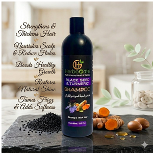 Herbal Black Seed and Turmeric <b>Shampoo</b> for Strong Smooth Hair and Moisturizing Care Support Daily Black Seed & Turmeric <b>Shampoo</b> - Product Image 4