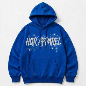 Sudadera con Capucha Corta de Felpa, Unisex, Corte Regular, 100% Algodón, con Pedrería Roja, Ropa Urbana para Invierno - Product Image 5