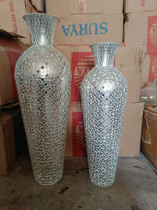 กระถางดอกไม้ดีไซน์โมเสคแก้วหม้อดอกไม้โบราณสำหรับตกแต่งบ้านดีไซน์โมเสก - Product Image 6