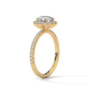 แหวนเพชรทองคำ 14K เพชรเพาะเลี้ยงในห้องปฏิบัติการ แหวนทองคำแท้ 18K สำหรับผู้หญิง สไตล์คลาสสิก รับรองโดย IGI แหวนหมั้น แหวนวันครบรอบ - Product Image 6