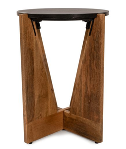 Round <b>Coffee</b> <b>Table</b> Wooden Pedestal Side <b>Table</b> Antique Contemporary Accent <b>Table</b> for Living Room Hotel - Product Image 2