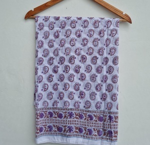 Wholesale Hand Block Print Lightweight Breathable Long Cotton <b>Sarong</b> Pareo Floral Beach <b>Wrap</b> for Women Boho Cover 100% Cotton up - Product Image 1