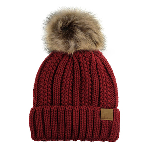 Bonnet en tricot tendance avec pompon pour un look unisexe hivernal, idéal pour les sorties en plein air et le confort quotidien - Product Image 2