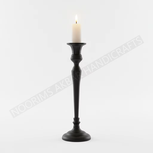 Candelabro nórdico de metal negro mate, moderno soporte de aluminio para velas cónicas, centro de mesa para bodas, eventos, mesas de comedor, decoración del hogar - Product Image 2