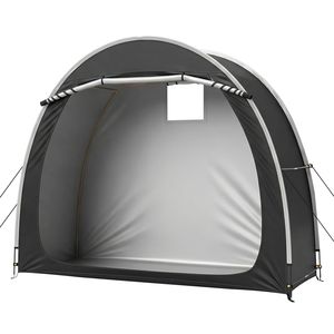 Tenda Nera per Biciclette 6.8x2.6FT con Arco, Copertura per Bici in Tessuto Oxford 210D PU Argentato con Borsa per il Trasporto e lo Stoccaggio - Product Image 3