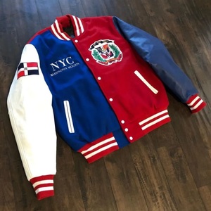 Blouson universitaire homme personnalisé, coupe slim, à capuche et col montant, de haute qualité, respirant, écologique, avec fermeture éclair, pour l'automne - Product Image 1