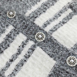 Cárdigan transpirable de corte ajustado con cuello en V para hombre, suéter de punto a rayas estilo universitario con botones, elegante suéter para caballero. - Product Image 3