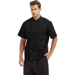 Paquete de 3 chaquetas de chef 2025 para hombres y mujeres, delantales de manga larga para cocina y uso en hoteles, camisa de servicio de comida de tela tejida - Product Image 5