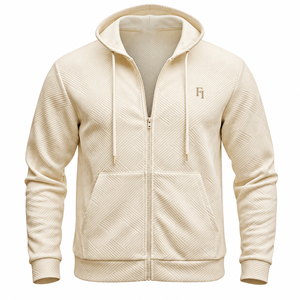 Sudadera con Capucha y Cremallera Completa para Hombre, 100% Algodón, Estilo Casual, con Logotipo Personalizado, para Hombre y Mujer, Venta al Por Mayor ODM/OEM - Product Image 2