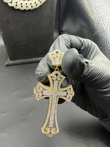 925 <b>Silver</b> Moissanite <b>Charm</b> Pendant Hip Hop Jewelry Luxury Bling Statement Sparkling Fashion Accessory Unisex - Product Image 3