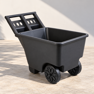 Heavy Duty Trolley <b>Cart</b> 4.5 CUFT Garden Utility <b>Wagon</b> With Balanced 2-Wheel Design For Yard Lawn And Material Handling ODGGAR017 - Product Image 4