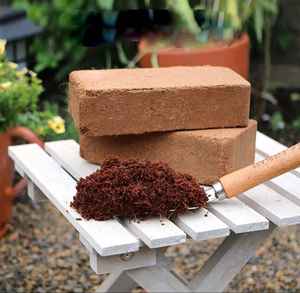 COCOPEAT Bloc de 5 kg de tourbe et de fibre de coco pour jardin domestique, compost naturel et organique, tourbe de coco, fibres de coco, blocs de 5 kg pour l'agriculture - Product Image 1