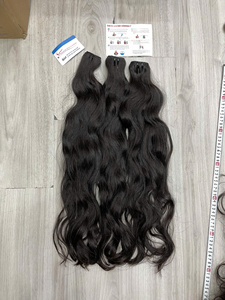 2026 Best Sale Unprocessed Raw Wavy Hair Weaving No <b>Tangle</b> No Shed In Proper Care Raw Hair Bundles Double Drawn Cuticle Aligned - Product Image 3