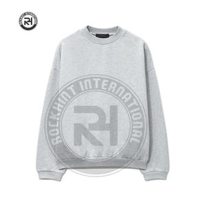 Sudadera de cuello redondo de corte regular, 100% algodón, forro polar, peso pesado, personalizada, estilo urbano, ecológica, digital, para verano - Product Image 1