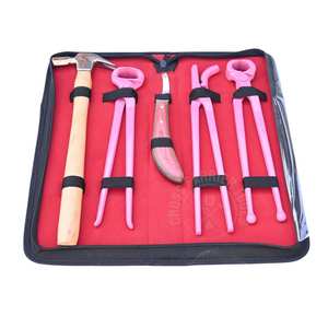 Kit Profesional de Herramientas para el Cuidado de Caballos con Cortaúñas Rosa, Herramienta para Remover Clavos de Alcántaro, Cuchillo para Pezuñas Arcoíris y Martillo - Product Image 1