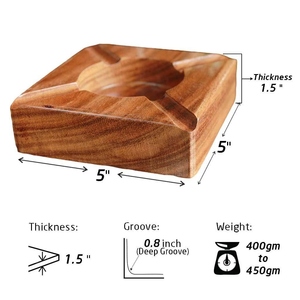 Premium Handcrafted Aluminum Smokeless Square Ashtray American Style Luxury Smoking Accessory for Elegant Table Decor - Product Image 3