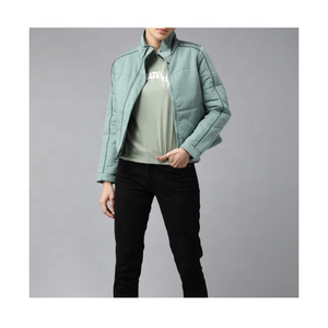 Blouson de moto en cuir véritable bleu clair de style unique, respirant, couleur personnalisée disponible pour femmes - Product Image 2
