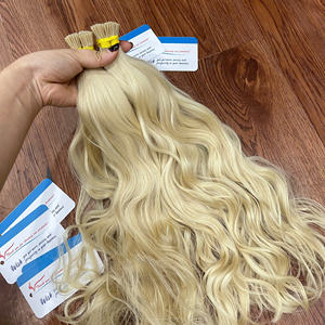 Extensiones de Cabello Natural Ondulado con Punta I, Color Rubio, 100% Cabello Humano Vietnamita, Proveedor de Confianza - Product Image 6