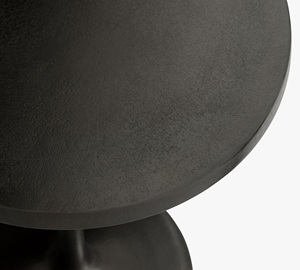 Refined Cast Aluminum <b>Bar</b> <b>Table</b> Slim Turned Pedestal Round Top Matte Black Finish Strong Base Compact Elegant Space Saver - Product Image 6