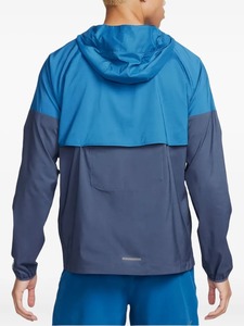 Men's Hooded Windbreaker <b>Jacket</b> Color Blocking Zipper Closure Sporty Casual Outdoor Wear Spring Polyester Material - Product Image 5