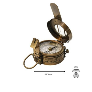 <b>Antique</b> Surveyor <b>Compass</b> with Sighting Vane and Folding Cover Vintage Land Navigation <b>Compass</b> Professional Directional <b>Compass</b> - Product Image 2