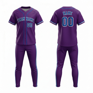 Ensemble uniforme de baseball personnalisé, maillot et pantalon en sublimation, polyester respirant, pour entraînement et matchs d'équipe, prix avantageux - Product Image 3