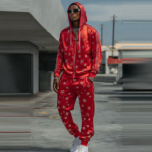 Oversize <b>Rhinestone</b> Sweatsuit Tracksuit Men Custom Zipper <b>Rhinestone</b> <b>Jacket</b> Jogger Sweatpants Set Winter <b>Rhinestone</b> Tracksuits - Product Image 6