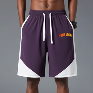 Nouveauté 2026 – Short de jogging 100 % coton pour homme, logo imprimé DTF personnalisé, bicolore, streetwear respirant et confortable - Product Image 4