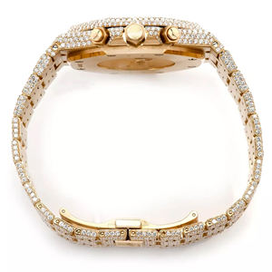 Montre Moissanite Iced Out VVS Diamant Style Hip Hop Lourd pour Homme en Acier Inoxydable Quartz Bracelet 20mm Cadran en Verre - Product Image 4