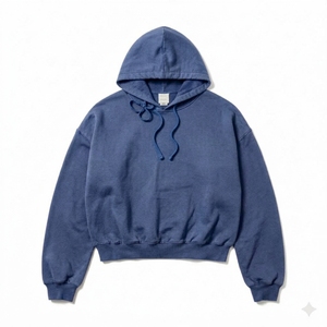 650 500 Gsm Cotton Blank Plain Luxury Cropped Hoodie <b>Pullover</b> <b>Men</b> Custom Oversize Streetwear Heavyweight <b>Men</b> Hoodies Sweatshirts - Product Image 5