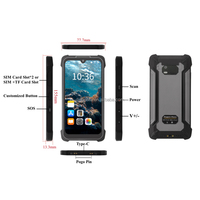 Tableta Android Resistente para Gestión de Inventario de Almacén, PDA Portátil con Escáner de Códigos de Barras 1D y 2D, Tableta Industrial con Base de Carga
