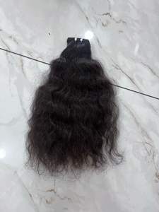 Extensiones de Cabello Humano de Lujo 100% Naturales, Crudas, Sin Procesar, Virgen, de Templo Indio, Remy, con Cutícula Alineada, Tejido Plano a Máquina, Estilo Ondulado - Product Image 5