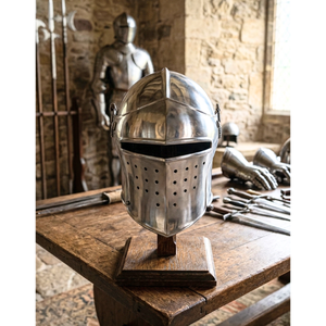 Handmade Medieval Barbuta Helmet Full <b>Face</b> Mild Steel Knight Armour Fair Helmet Perfect for Reenactment and Collectors - Product Image 5
